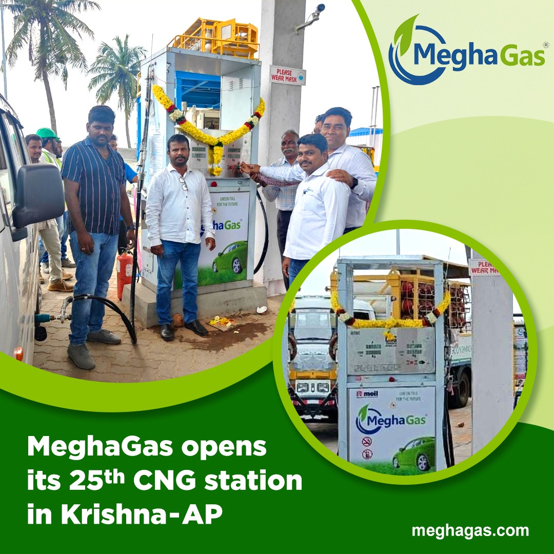 MeghaGas opens its 25th CNG station in Krishna district